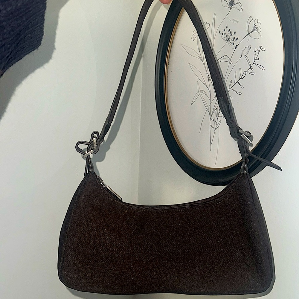 APOSTROPHE ONE OF A KIND BROWN MINI SHOULDER BAG